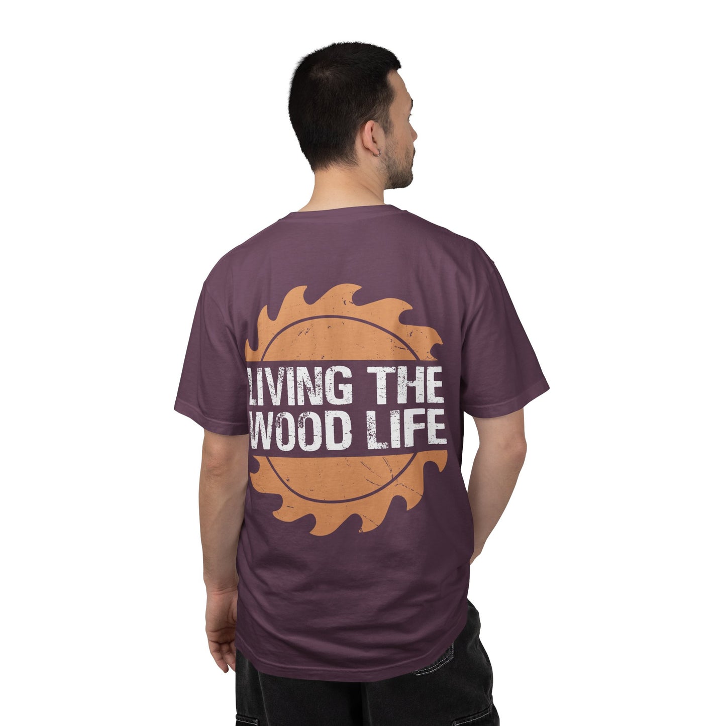 Woodworker T-Shirt — "Living The Wood Life" Garment-Dyed Tee