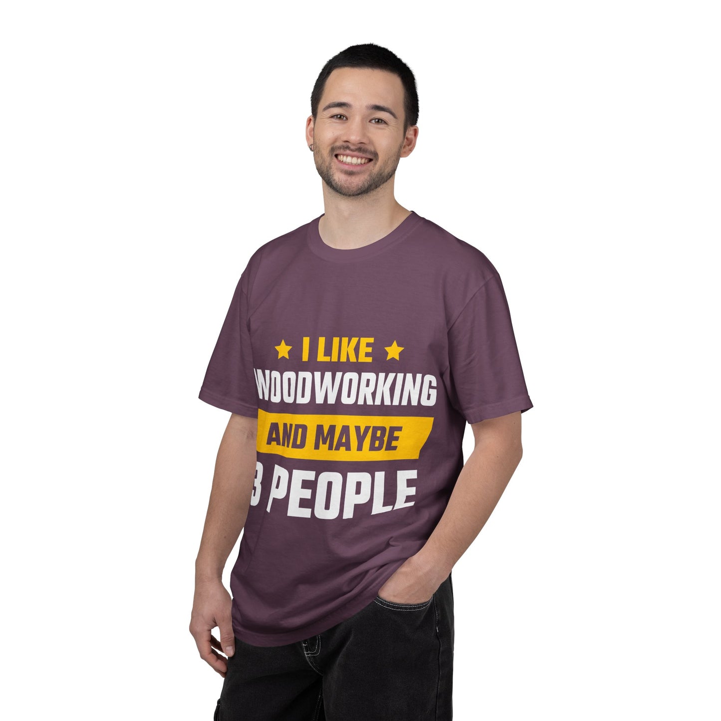 Woodworking T-Shirt — “I Like Woodworking And Maybe 3 People” Funny Carpenter Tee