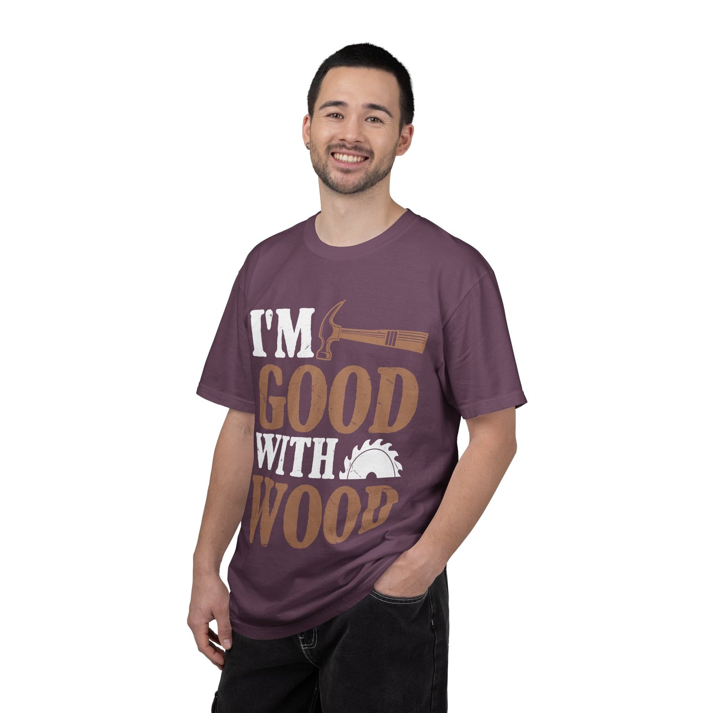 I'm Good With Wood T-Shirt — Funny Carpenter / Woodworker Tee