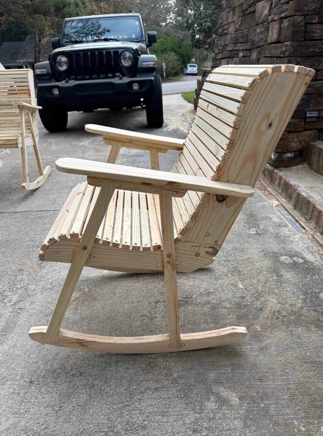 Fence Picket Rocking Chair CNC Plans – Carbide Create File | Digital Download for Woodworkers