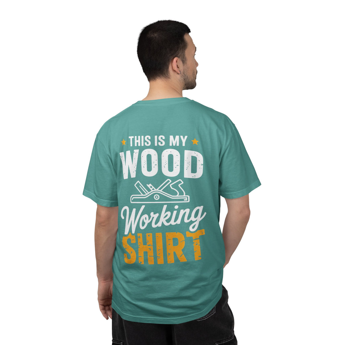 Woodworking T-Shirt — "This Is My Woodworking Shirt" Garment-Dyed Tee (Ewing Woodworks)