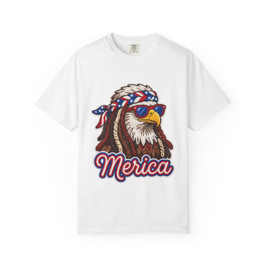 Merica Bald Eagle T-Shirt — Patriotic 'Merica Graphic Tee for 4th of July