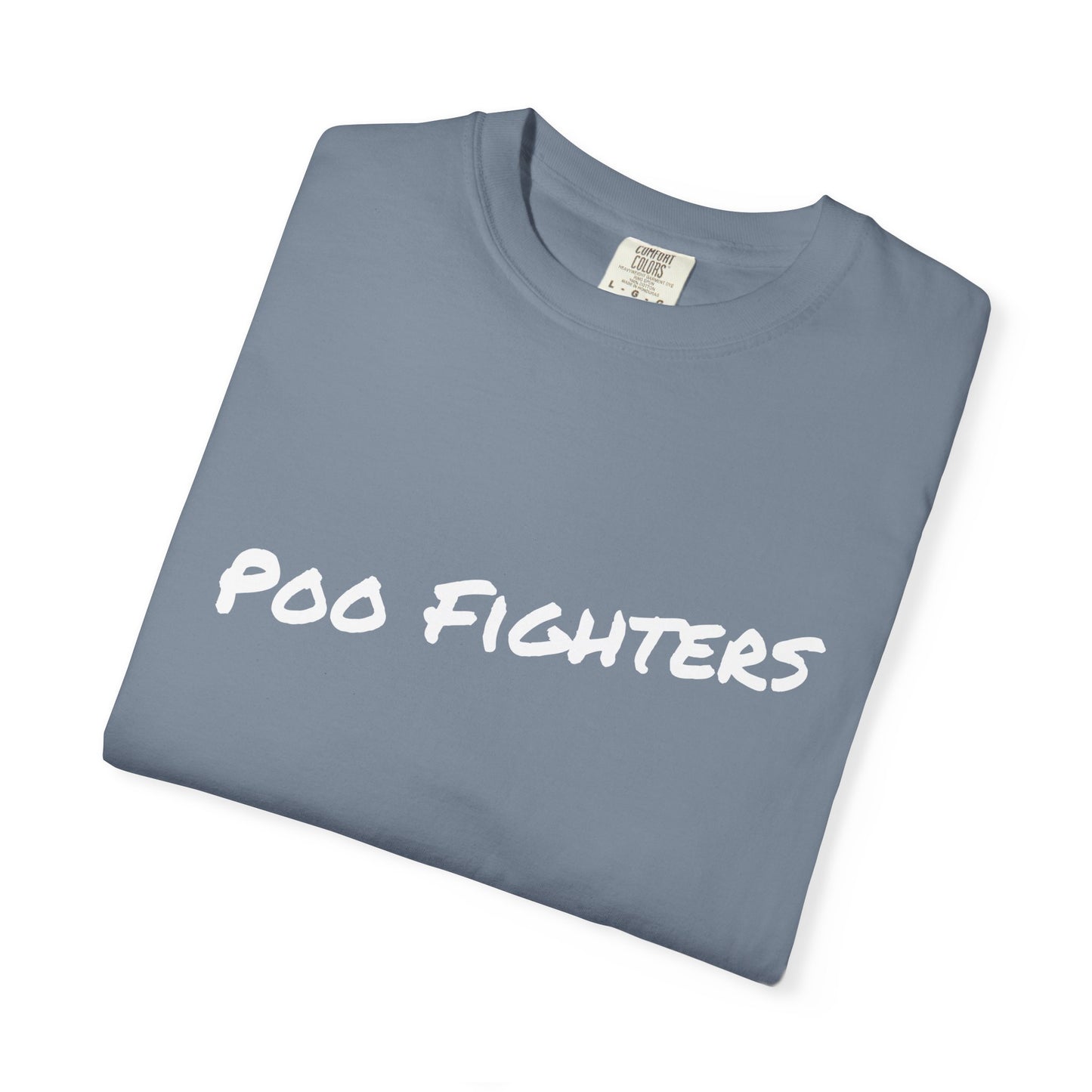 Poo Fighters Funny Yard Cleanup T-Shirt – 'Your Clean Yard Heroes' Graphic Tee