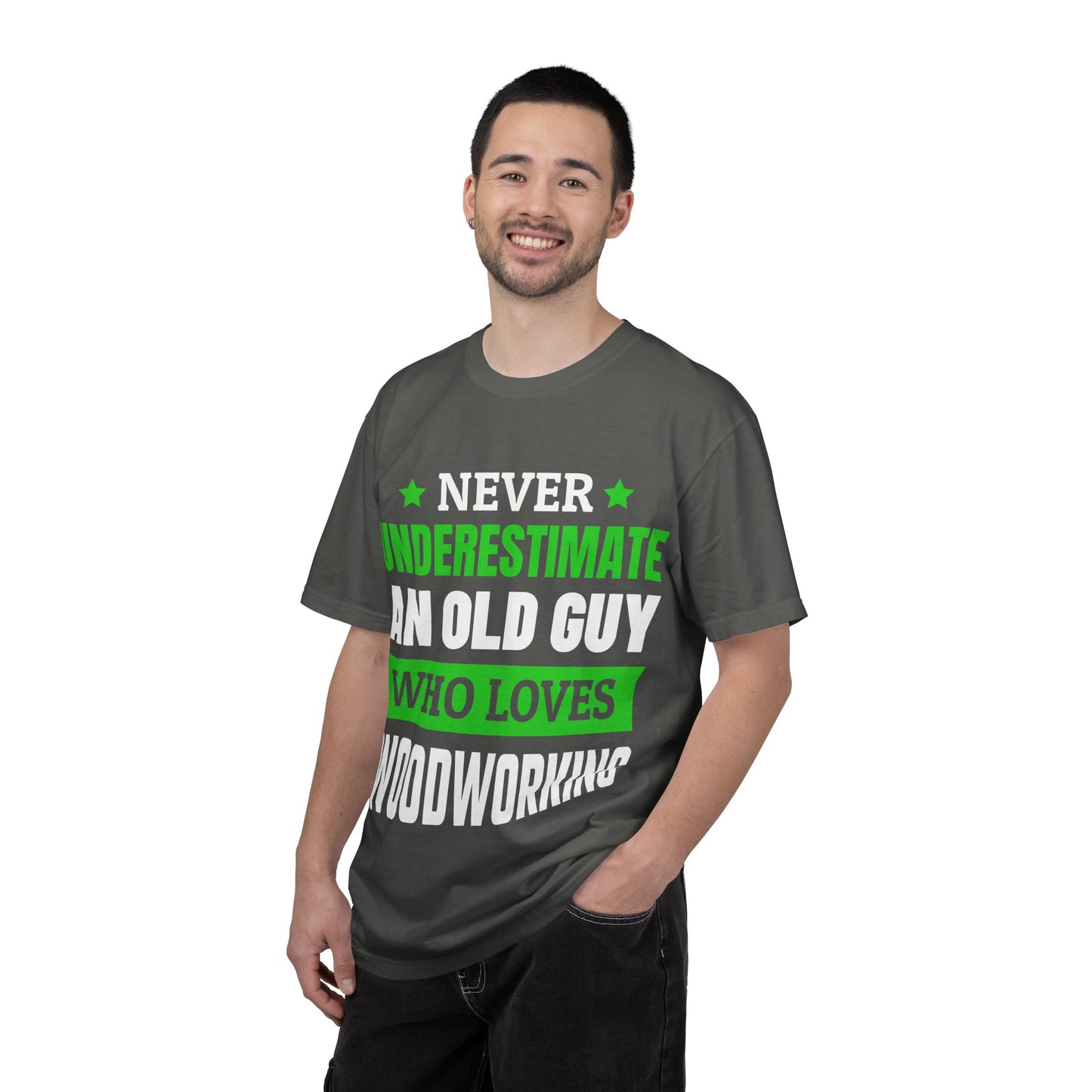 Never Underestimate An Old Guy Who Loves Woodworking T-Shirt