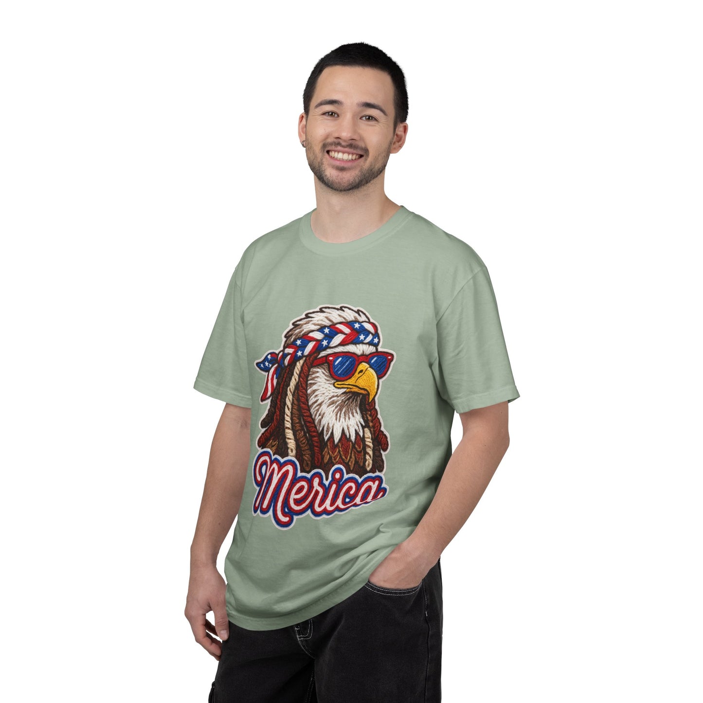 Merica Bald Eagle T-Shirt — Patriotic 'Merica Graphic Tee for 4th of July
