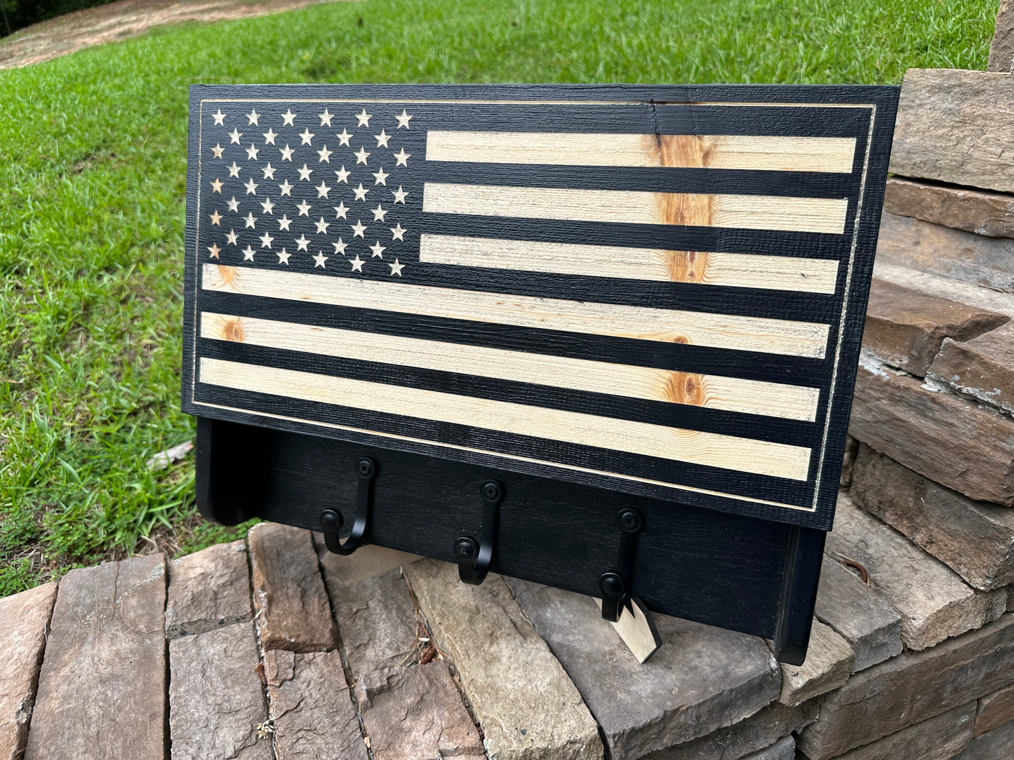 American Flag Handgun Concealment Case with Coat Hooks – Ready to Ship