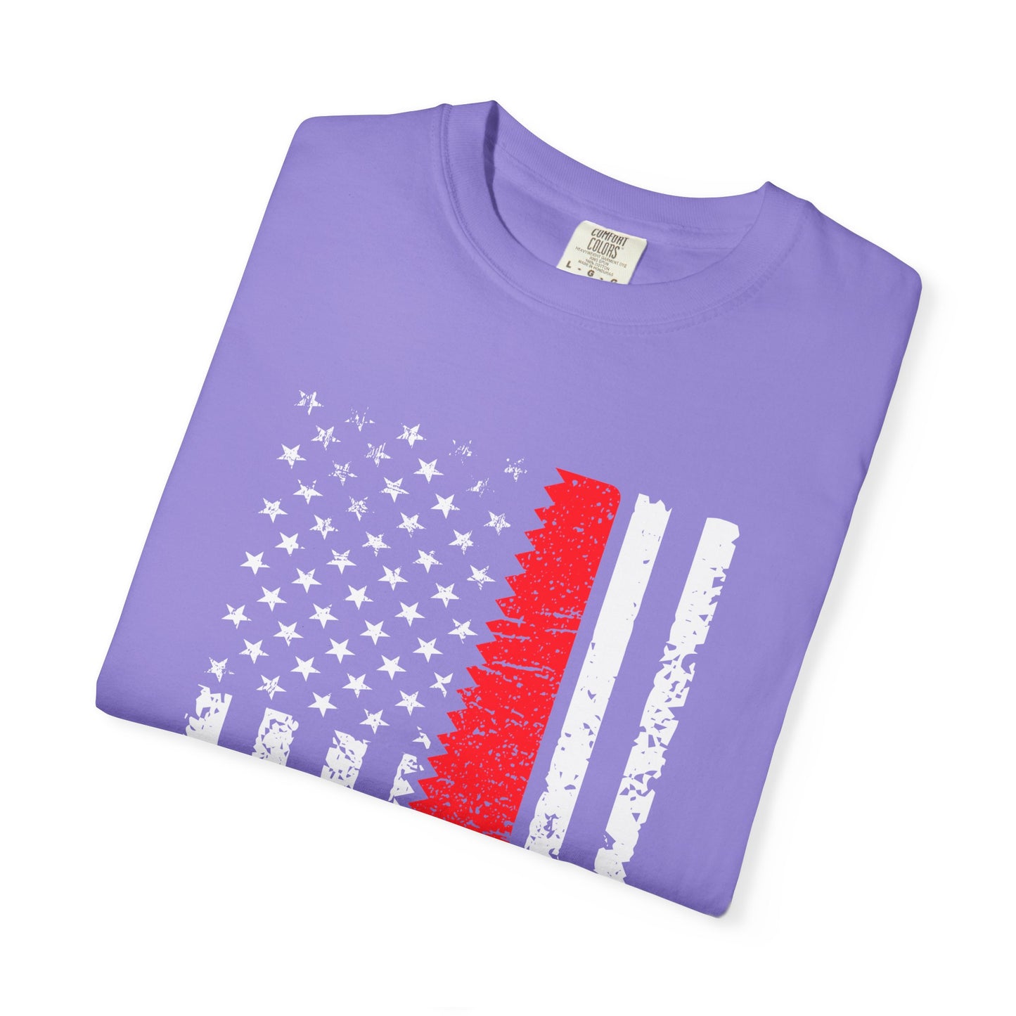 Chainsaw Thin Red Line American Flag T-Shirt