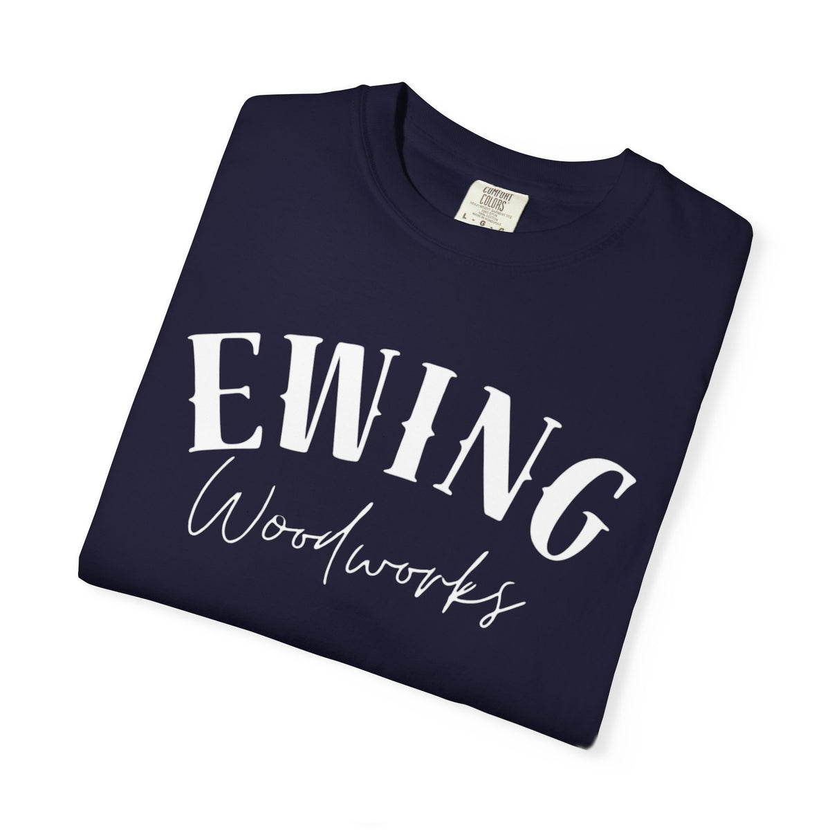 Ewing Woodworks Logo T-Shirt — Garment-Dyed Casual Tee