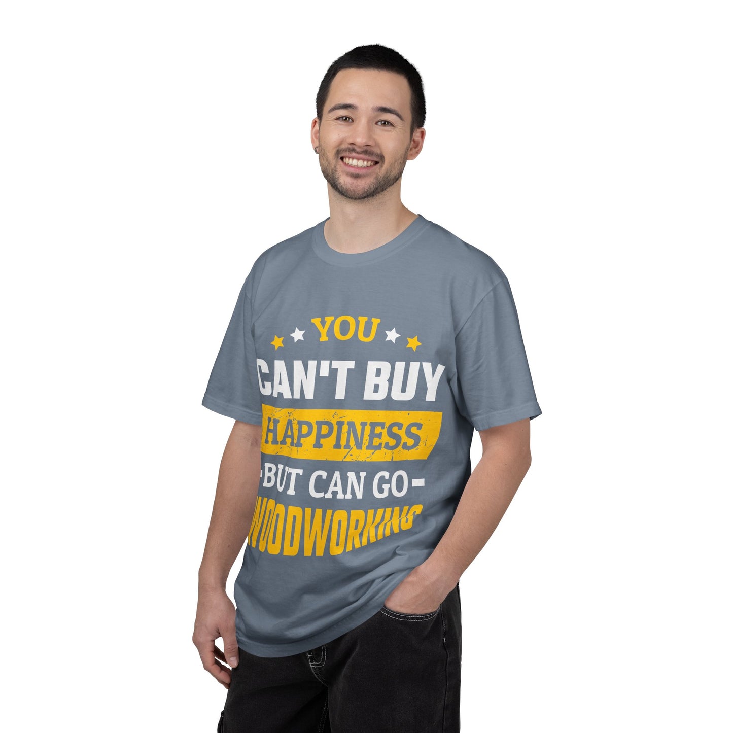 Woodworking T-Shirt - "You Can't Buy Happiness But Can Go Woodworking" Graphic Tee