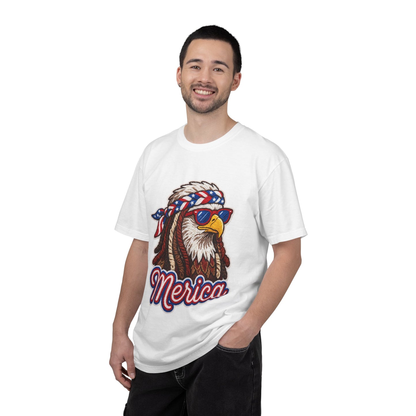 Merica Bald Eagle T-Shirt — Patriotic 'Merica Graphic Tee for 4th of July