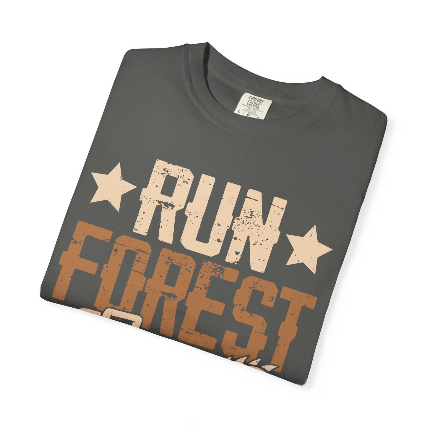 Run Forest Run Chainsaw T-Shirt — Funny Retro Lumberjack Tee