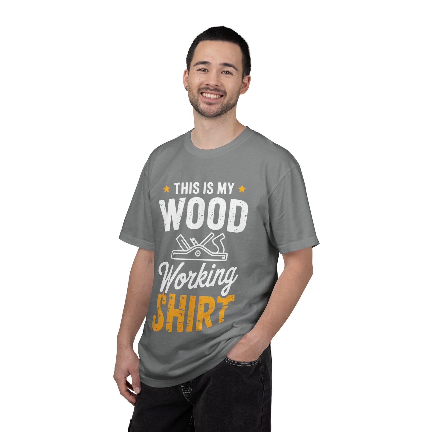 Woodworking Shirt — “This Is My Wood Working Shirt” Graphic Tee for Carpenters & DIYers