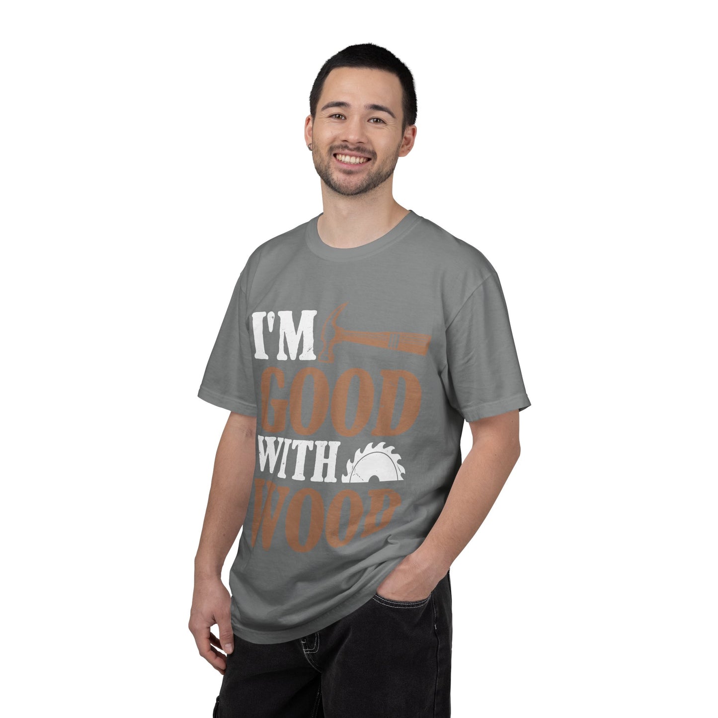 I'm Good With Wood T-Shirt — Funny Carpenter / Woodworker Tee