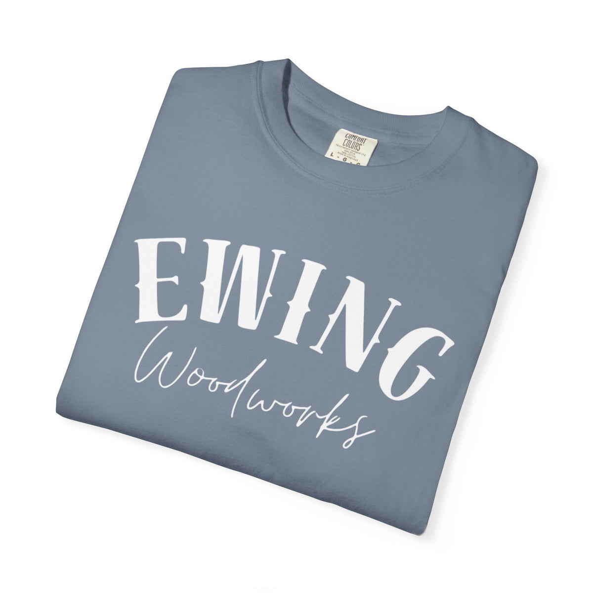 Ewing Woodworks Logo T-Shirt — Garment-Dyed Casual Tee