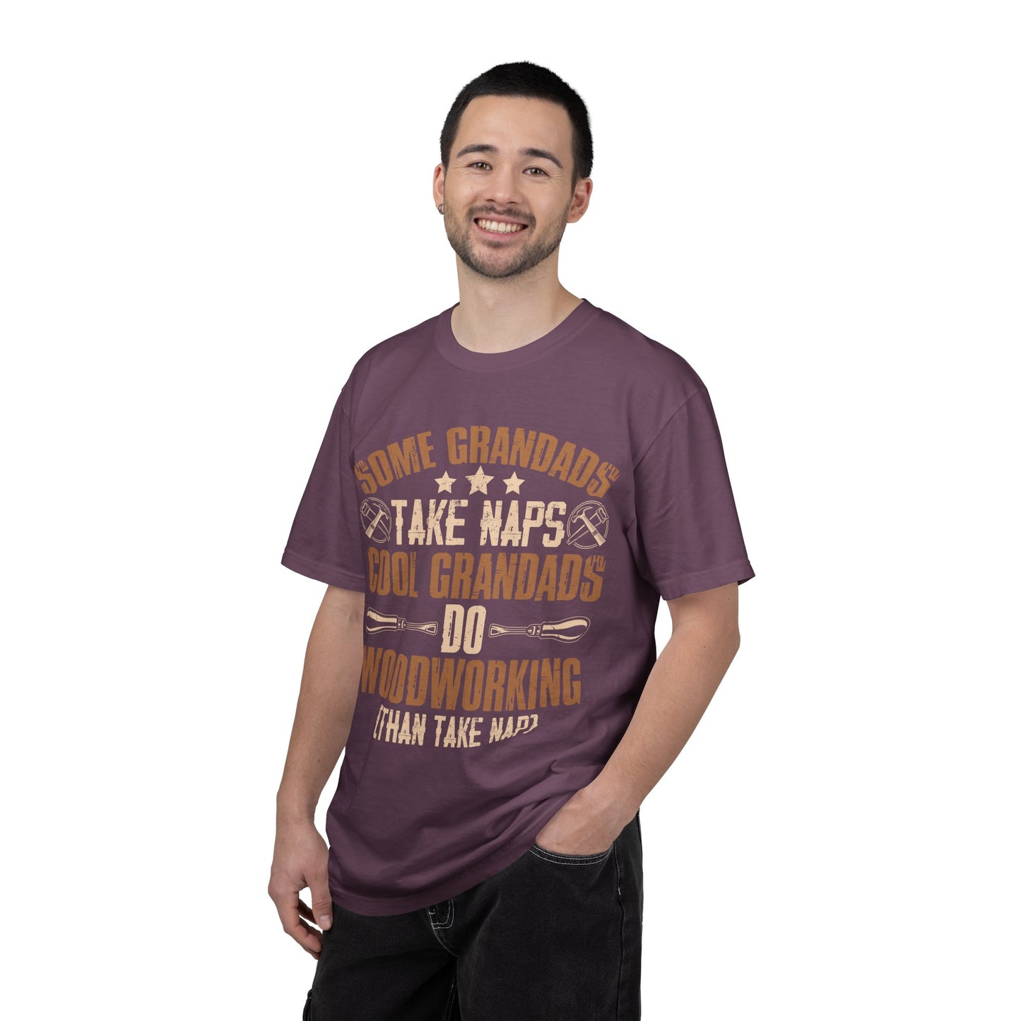 Woodworking Grandpa T-Shirt — "Some Grandads Take Naps, Cool Grandads Do Woodworking" Gift