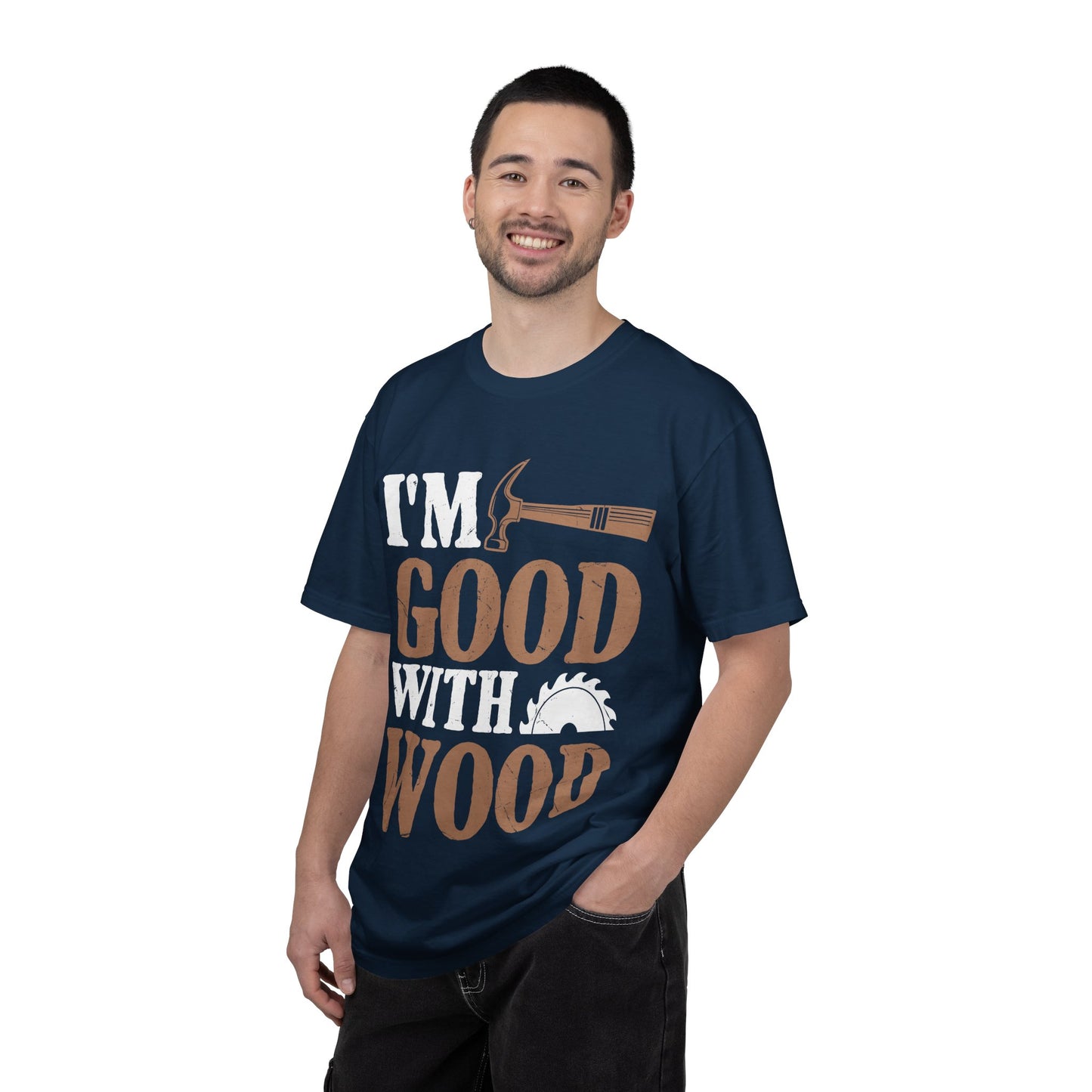 I'm Good With Wood T-Shirt — Funny Carpenter / Woodworker Tee