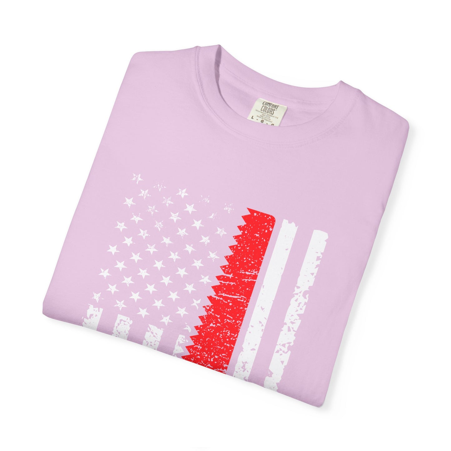 Chainsaw Thin Red Line American Flag T-Shirt
