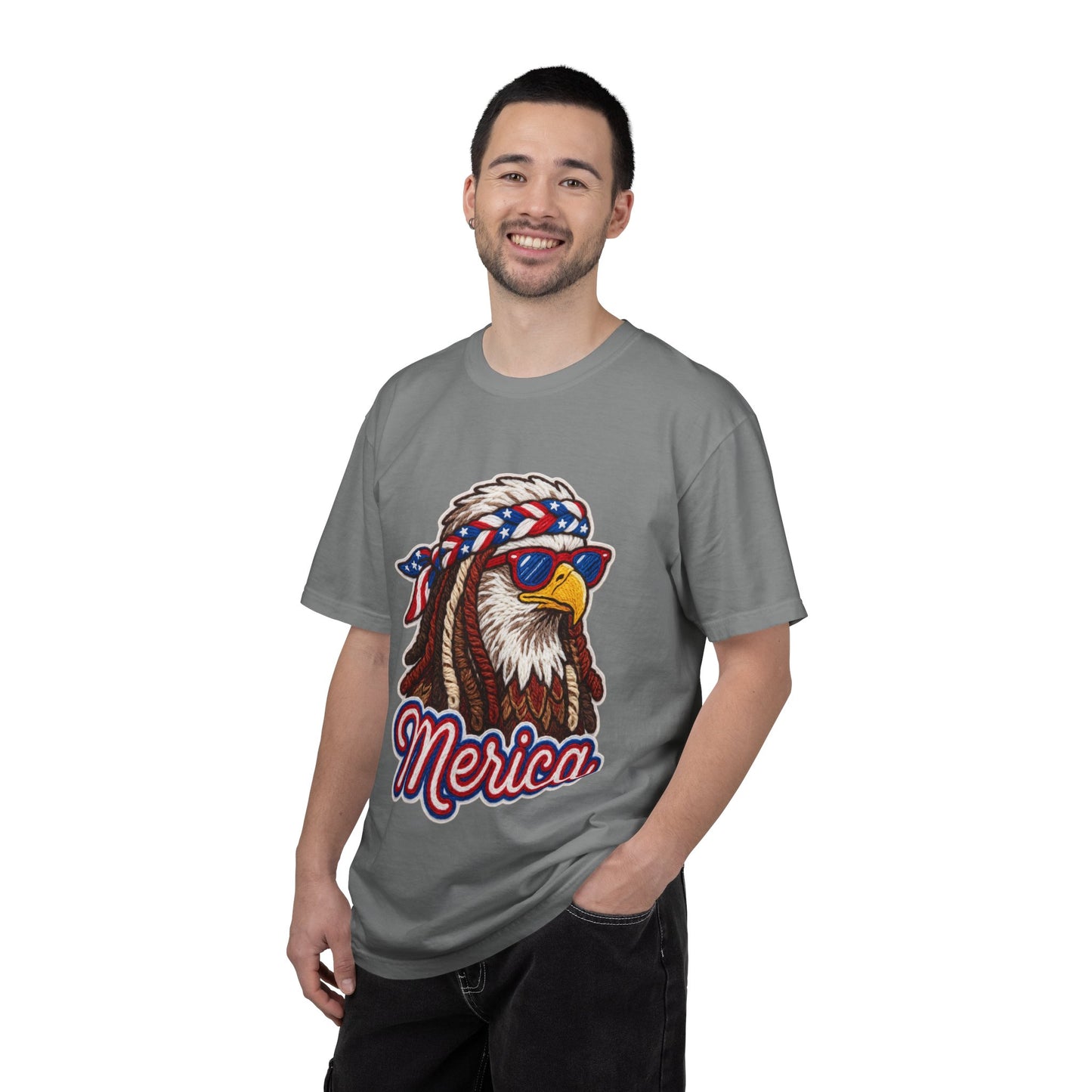 Merica Bald Eagle T-Shirt — Patriotic 'Merica Graphic Tee for 4th of July