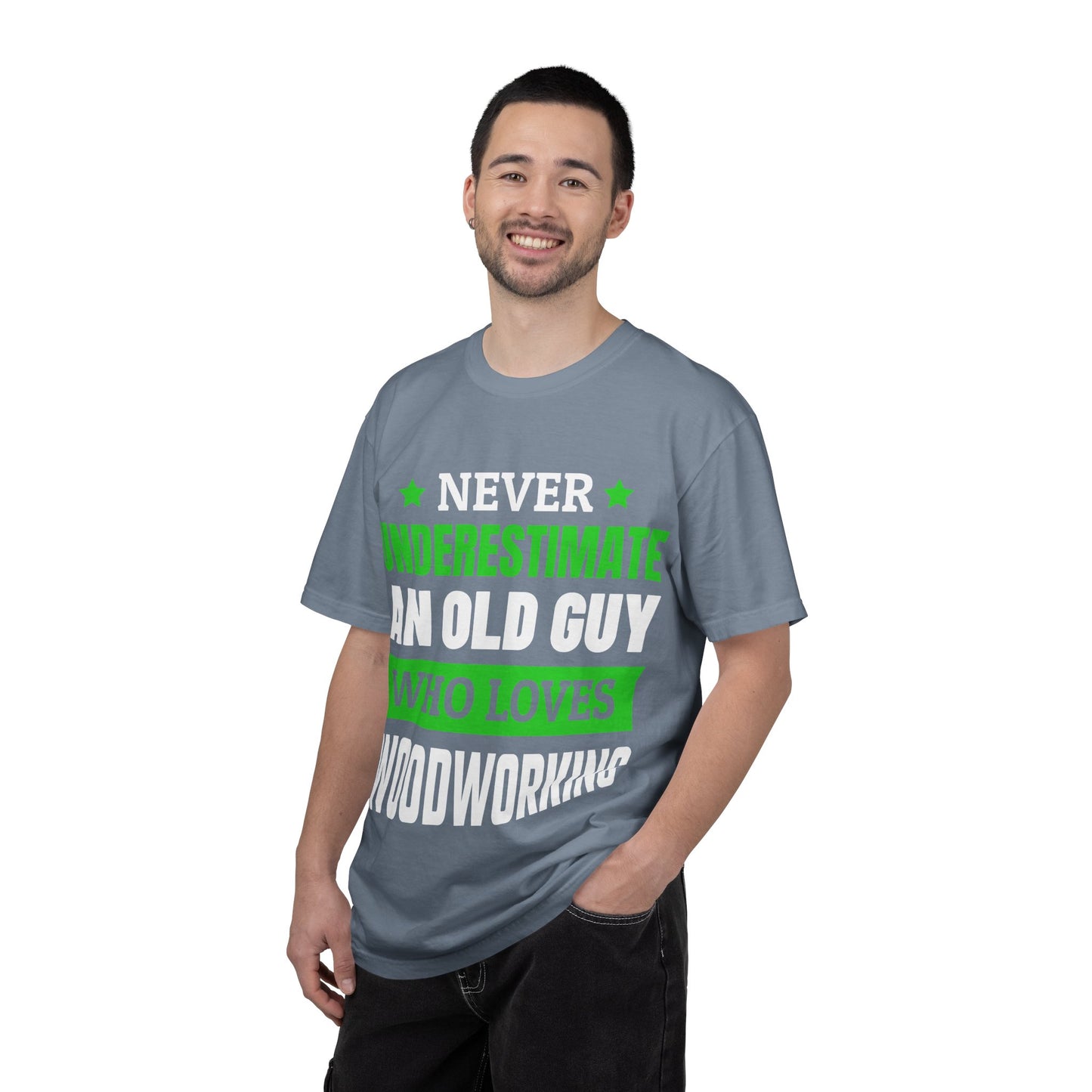 Never Underestimate An Old Guy Who Loves Woodworking T-Shirt