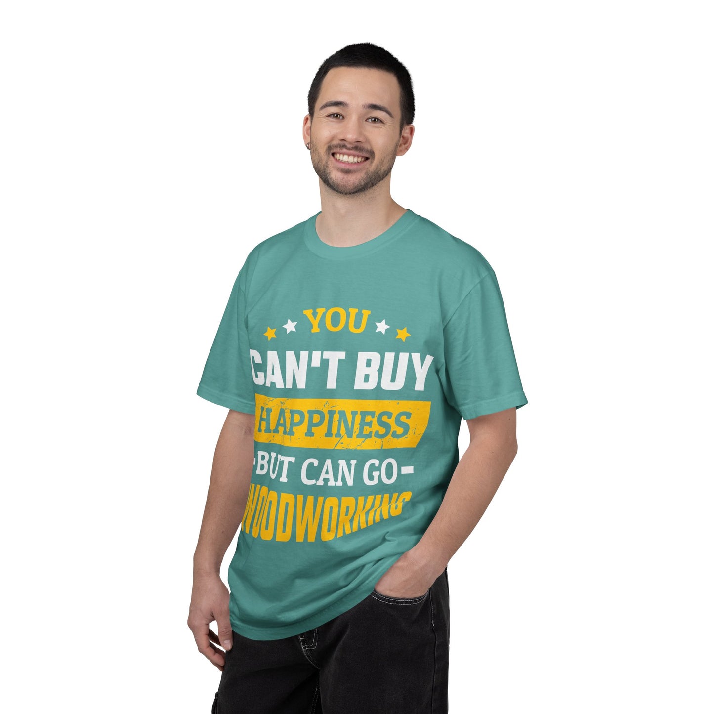 Woodworking T-Shirt - "You Can't Buy Happiness But Can Go Woodworking" Graphic Tee