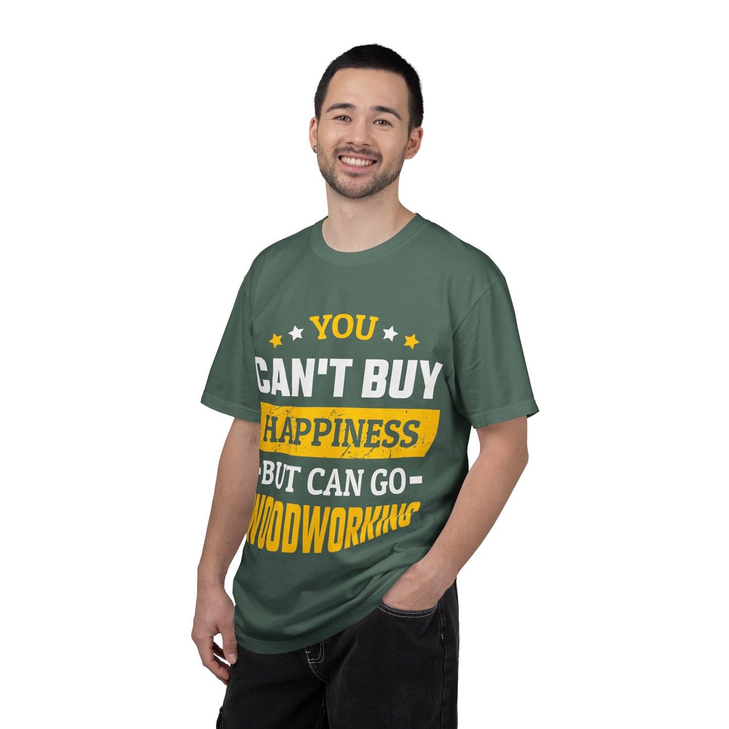 Woodworking T-Shirt - "You Can't Buy Happiness But Can Go Woodworking" Graphic Tee