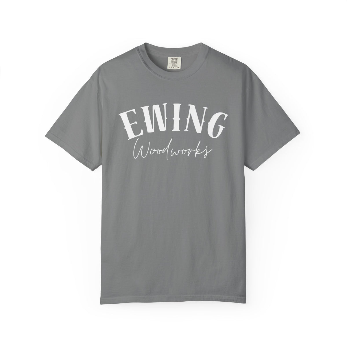 Ewing Woodworks Logo T-Shirt — Garment-Dyed Casual Tee