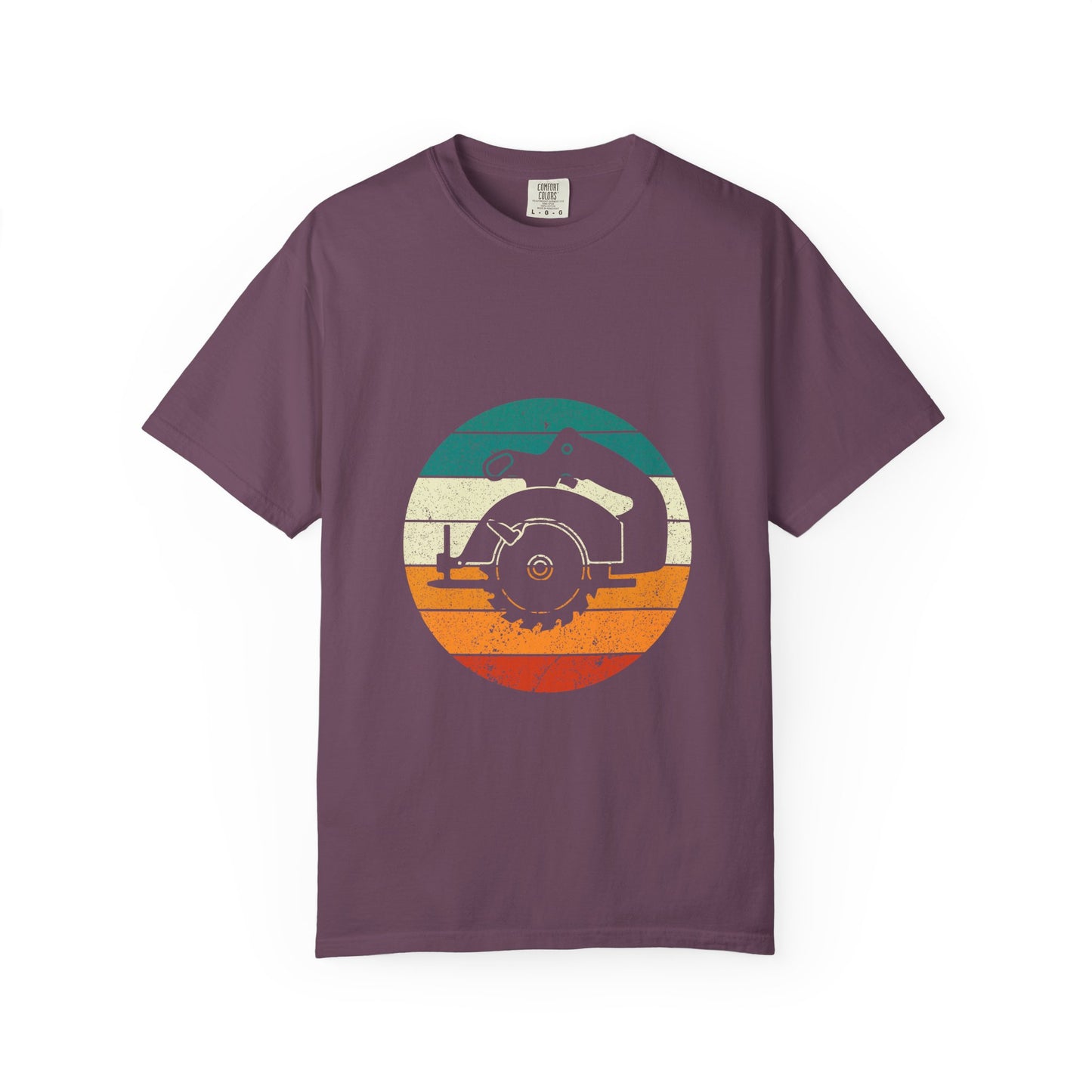 Retro Circular Saw T-Shirt — Vintage Carpenter Woodworker Tee