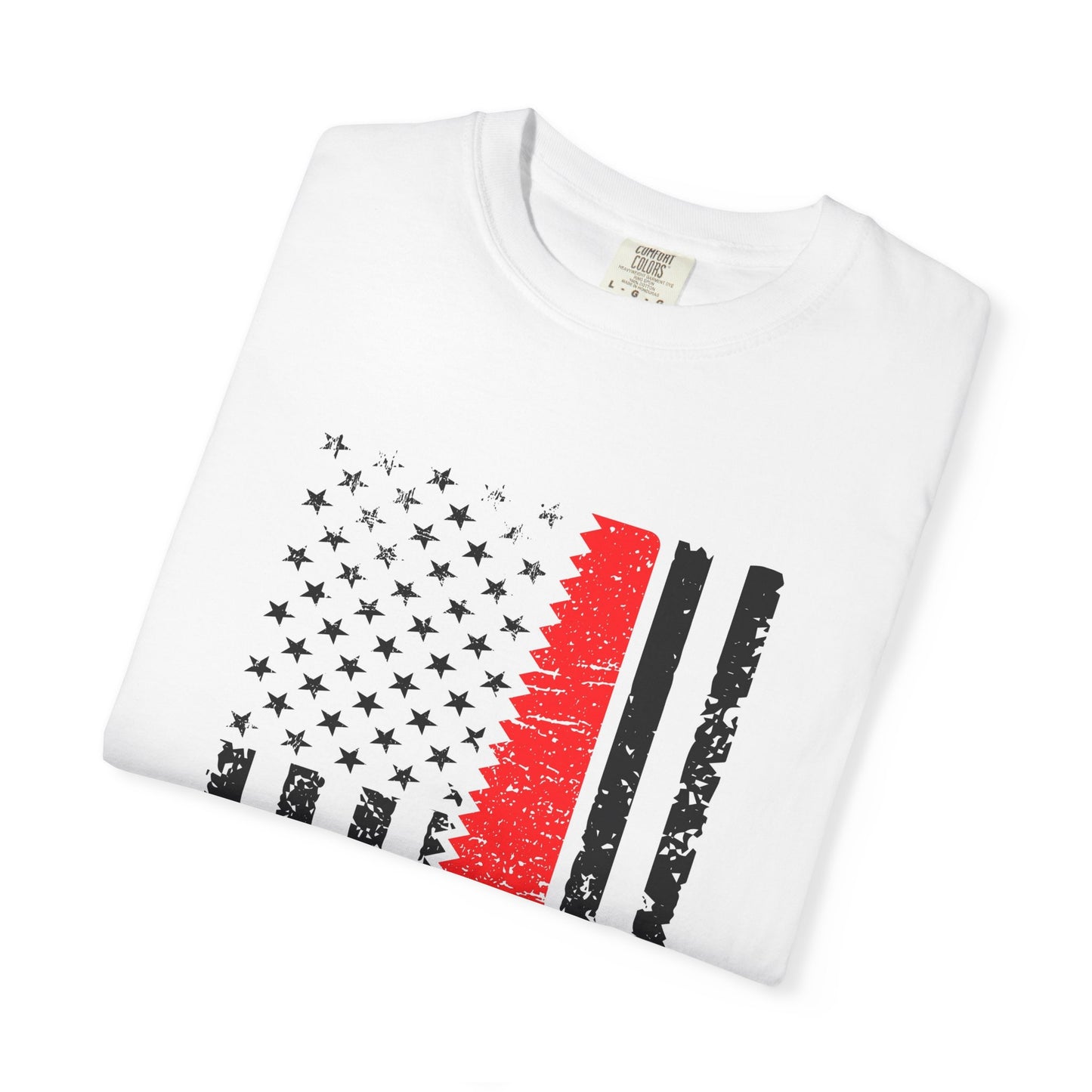 Saw Blade American Flag T-Shirt – Patriotic Carpenter / Woodworker Tee