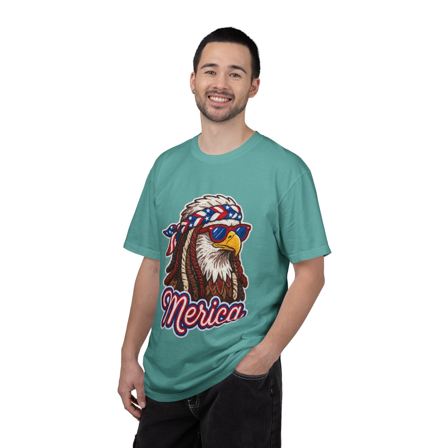 Merica Bald Eagle T-Shirt — Patriotic 'Merica Graphic Tee for 4th of July