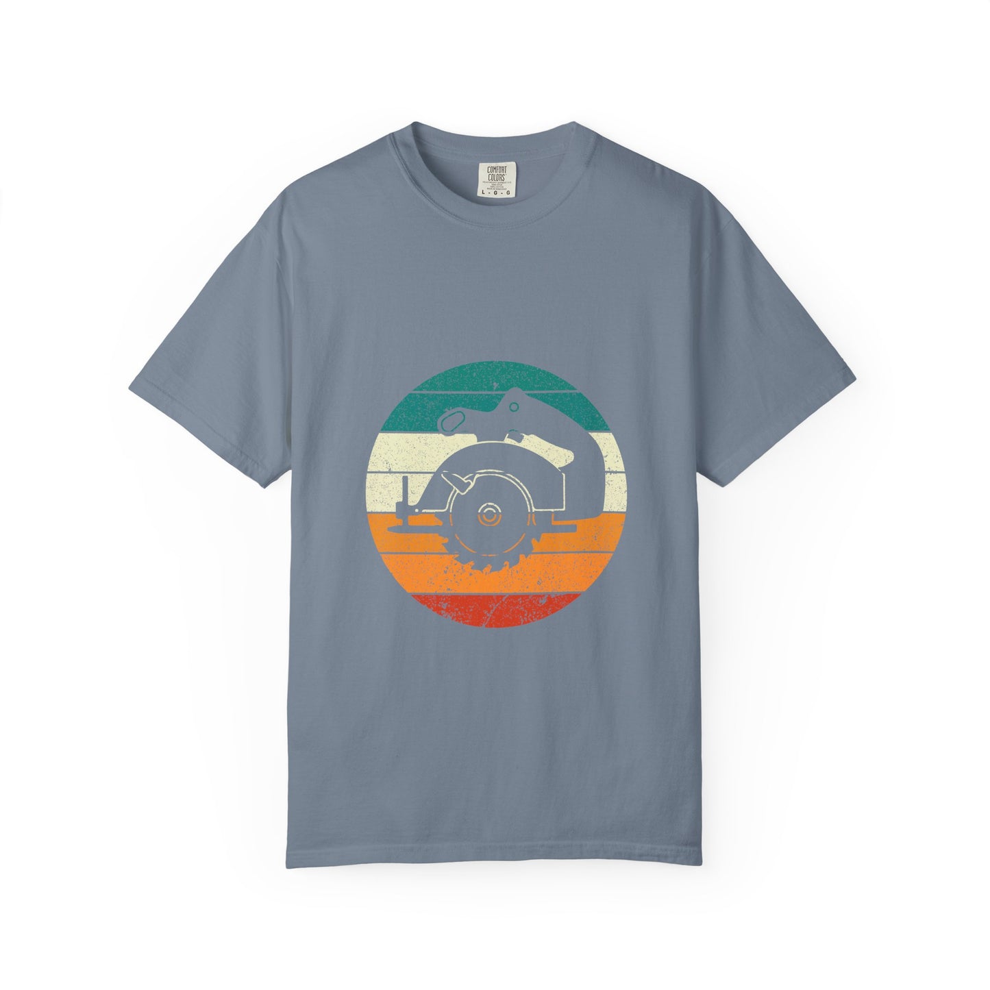 Retro Circular Saw T-Shirt — Vintage Carpenter Woodworker Tee