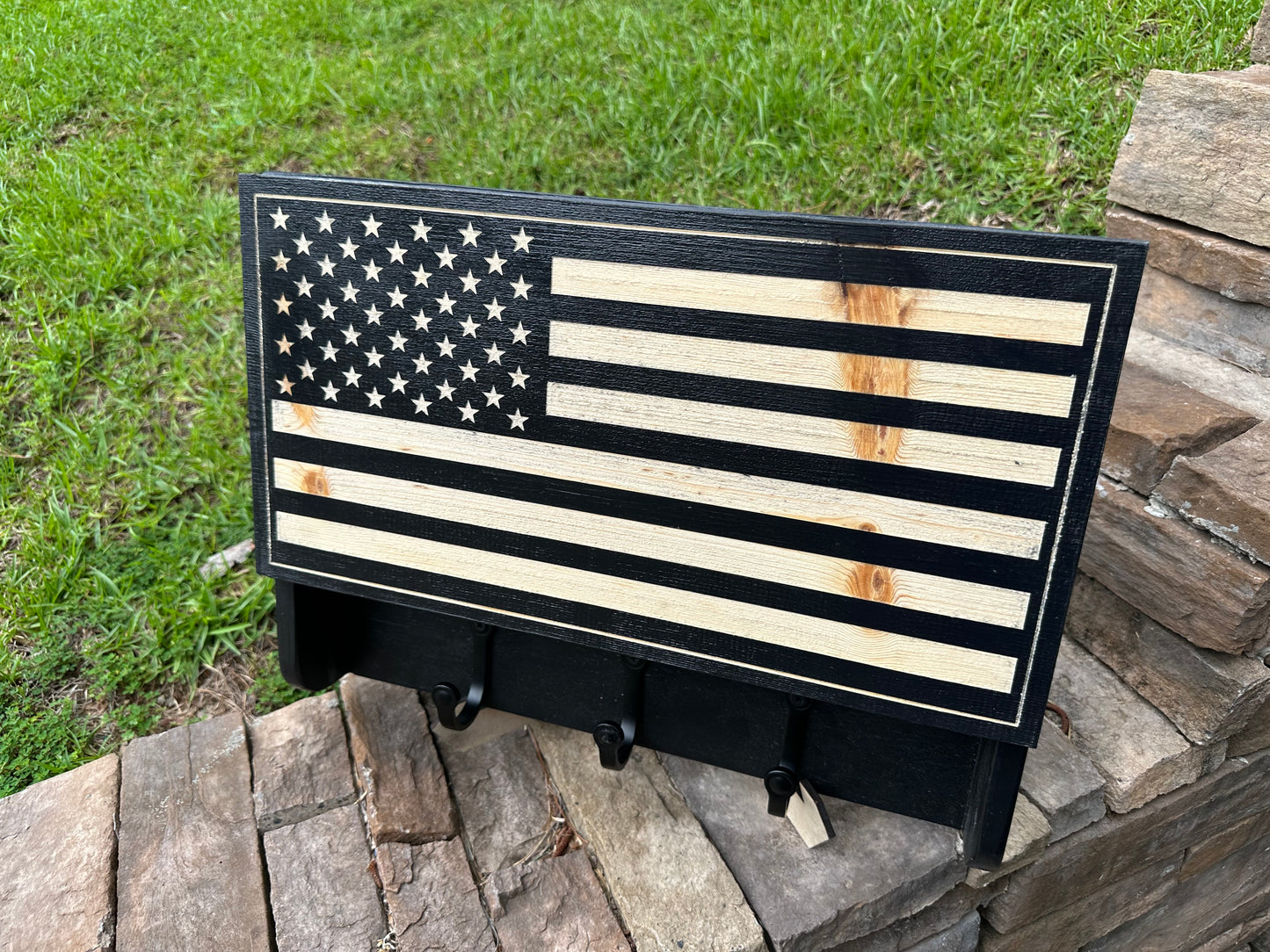 American Flag Handgun Concealment Case with Coat Hooks – Ready to Ship