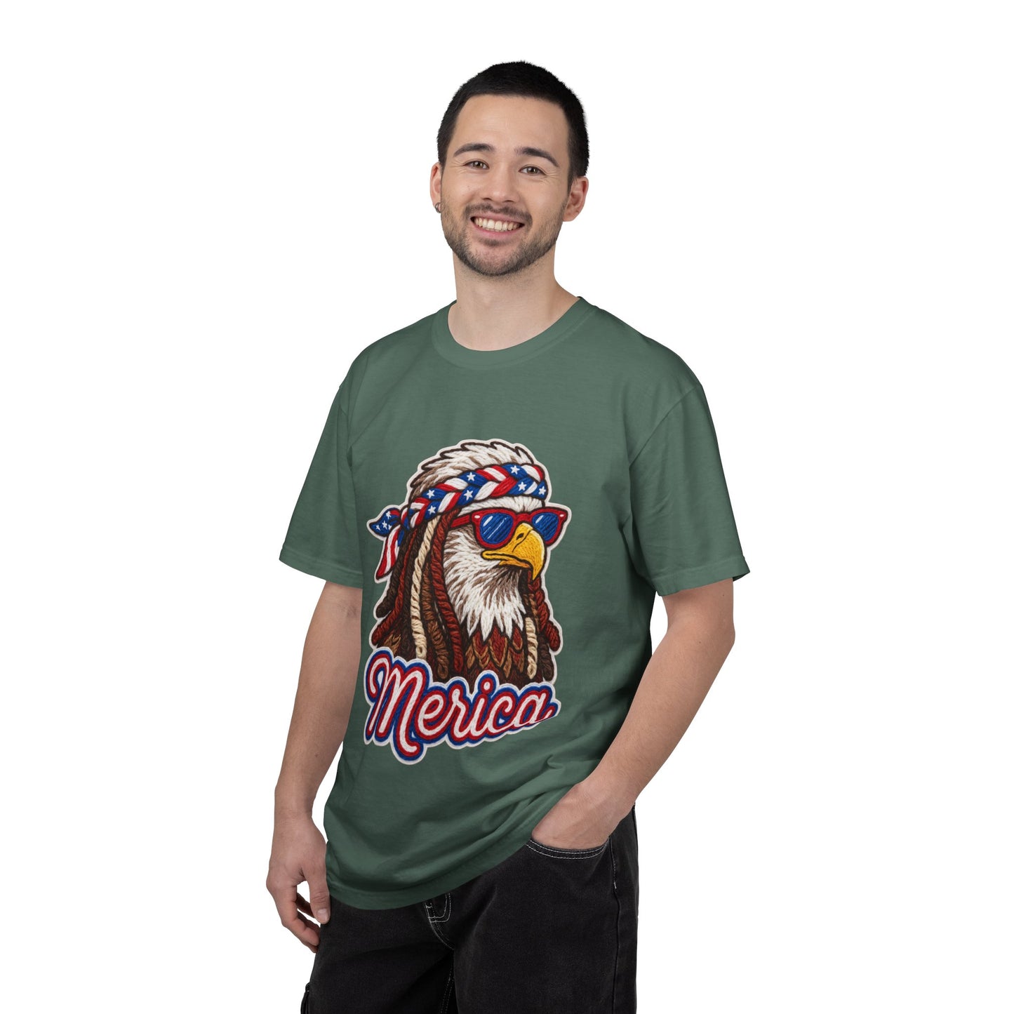 Merica Bald Eagle T-Shirt — Patriotic 'Merica Graphic Tee for 4th of July