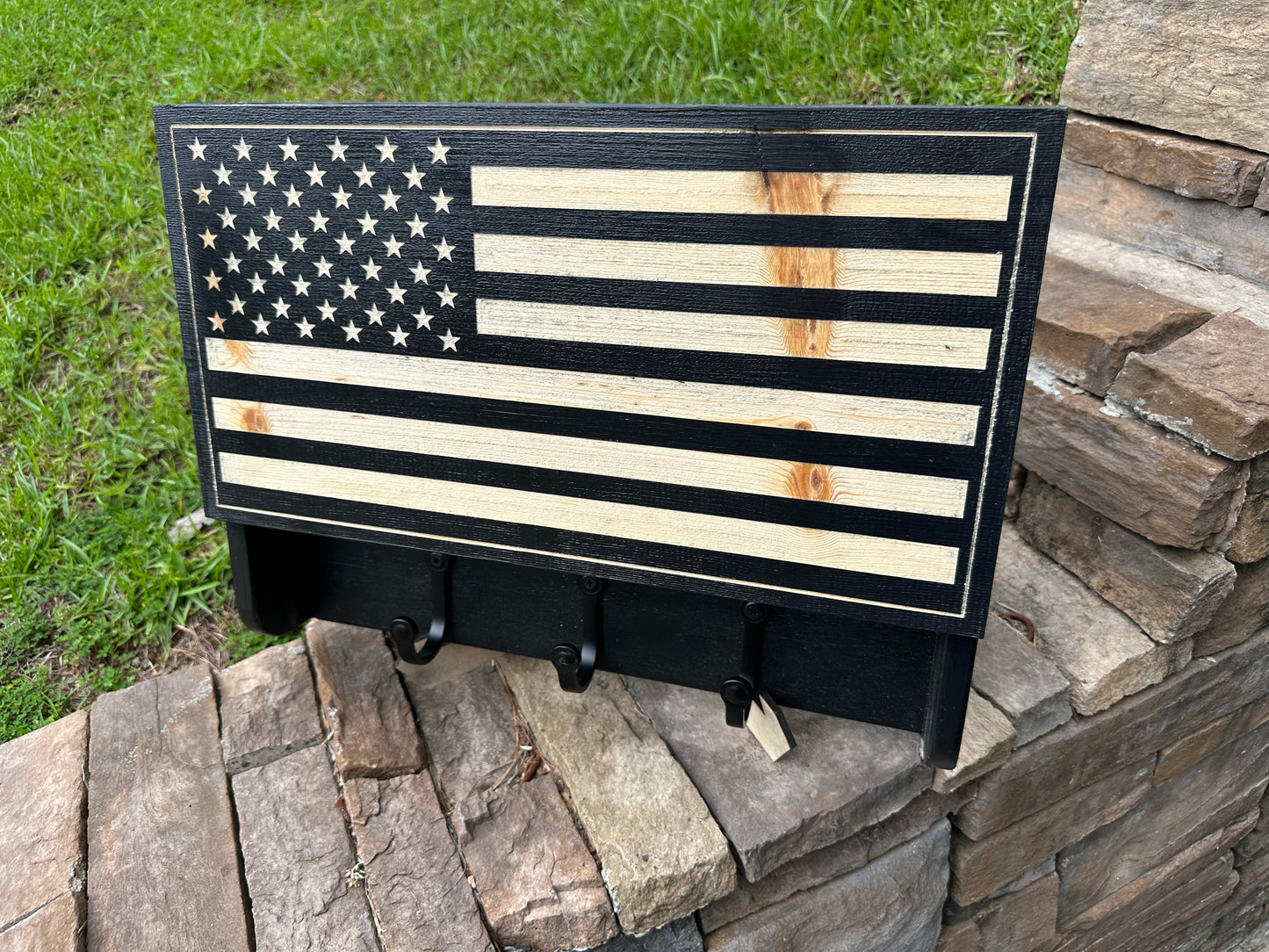 American Flag Handgun Concealment Case with Coat Hooks – Ready to Ship