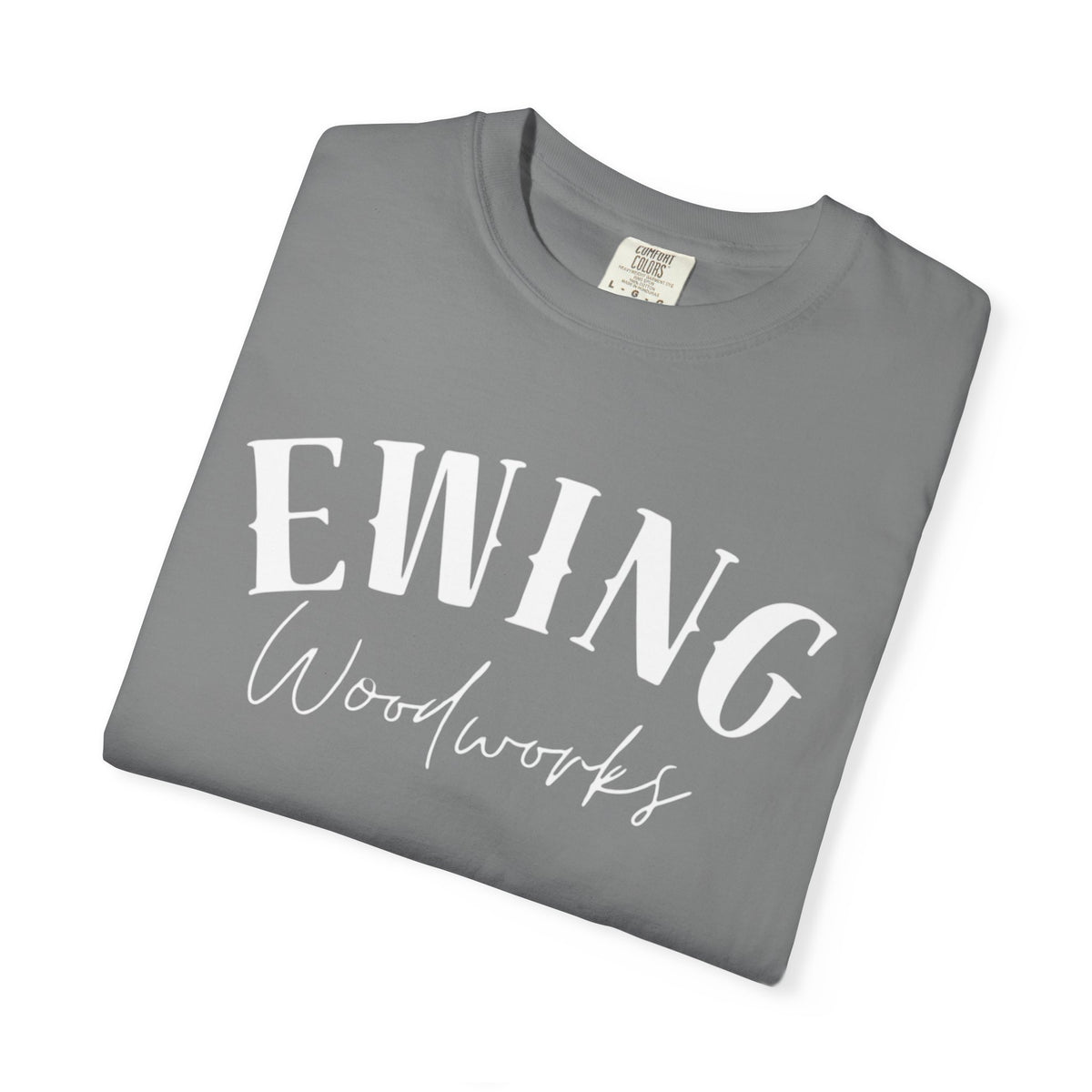 Ewing Woodworks Logo T-Shirt — Garment-Dyed Casual Tee