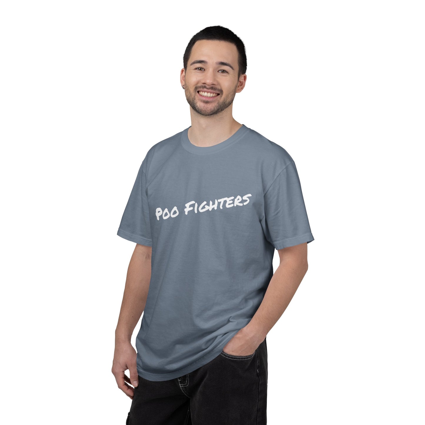 Poo Fighters Funny Yard Cleanup T-Shirt – 'Your Clean Yard Heroes' Graphic Tee
