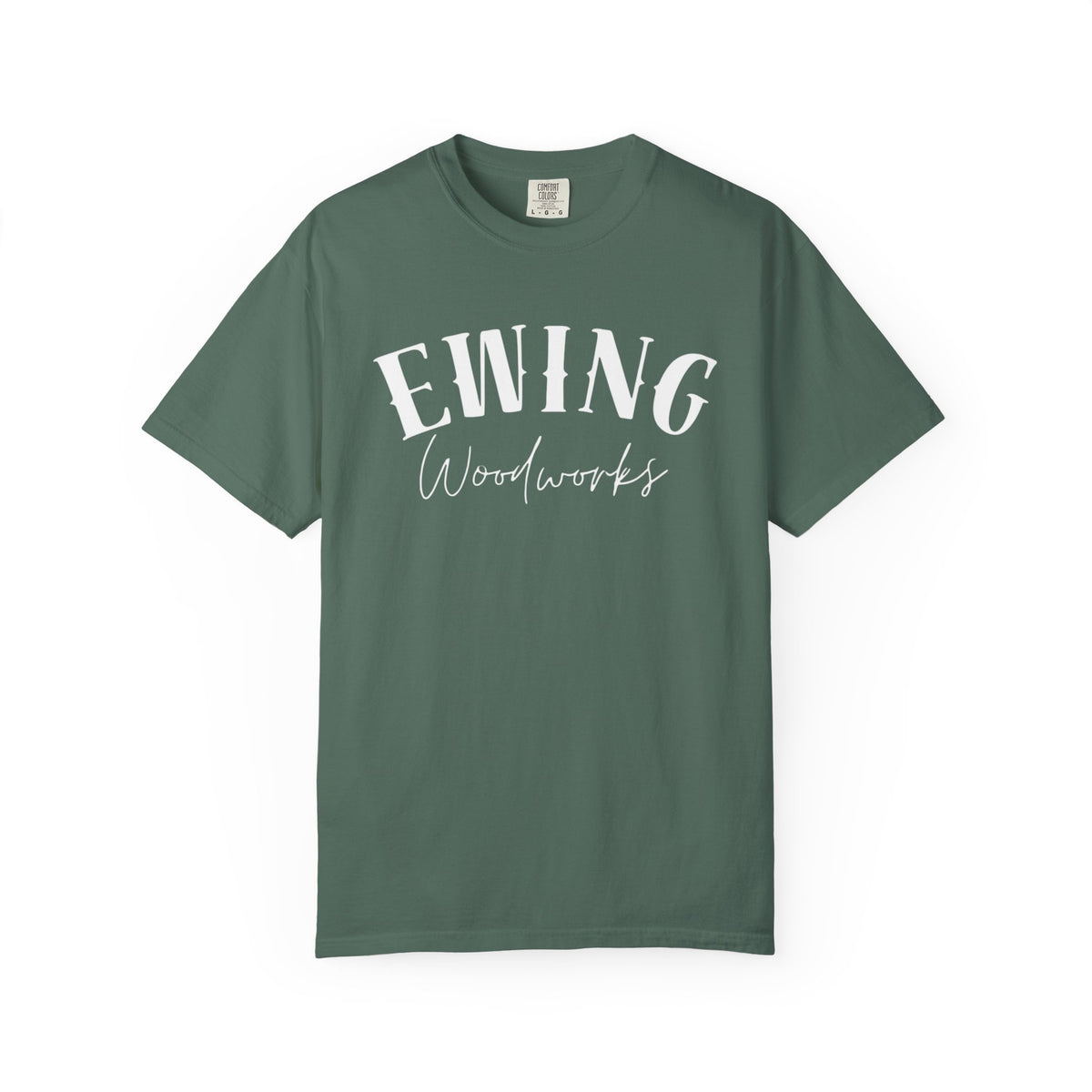Ewing Woodworks Logo T-Shirt — Garment-Dyed Casual Tee