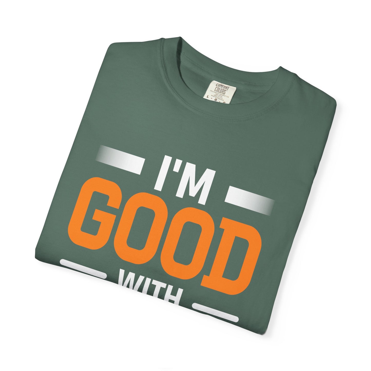 I'm Good With Wood T-Shirt — Funny Woodworker Saw Blade Tee