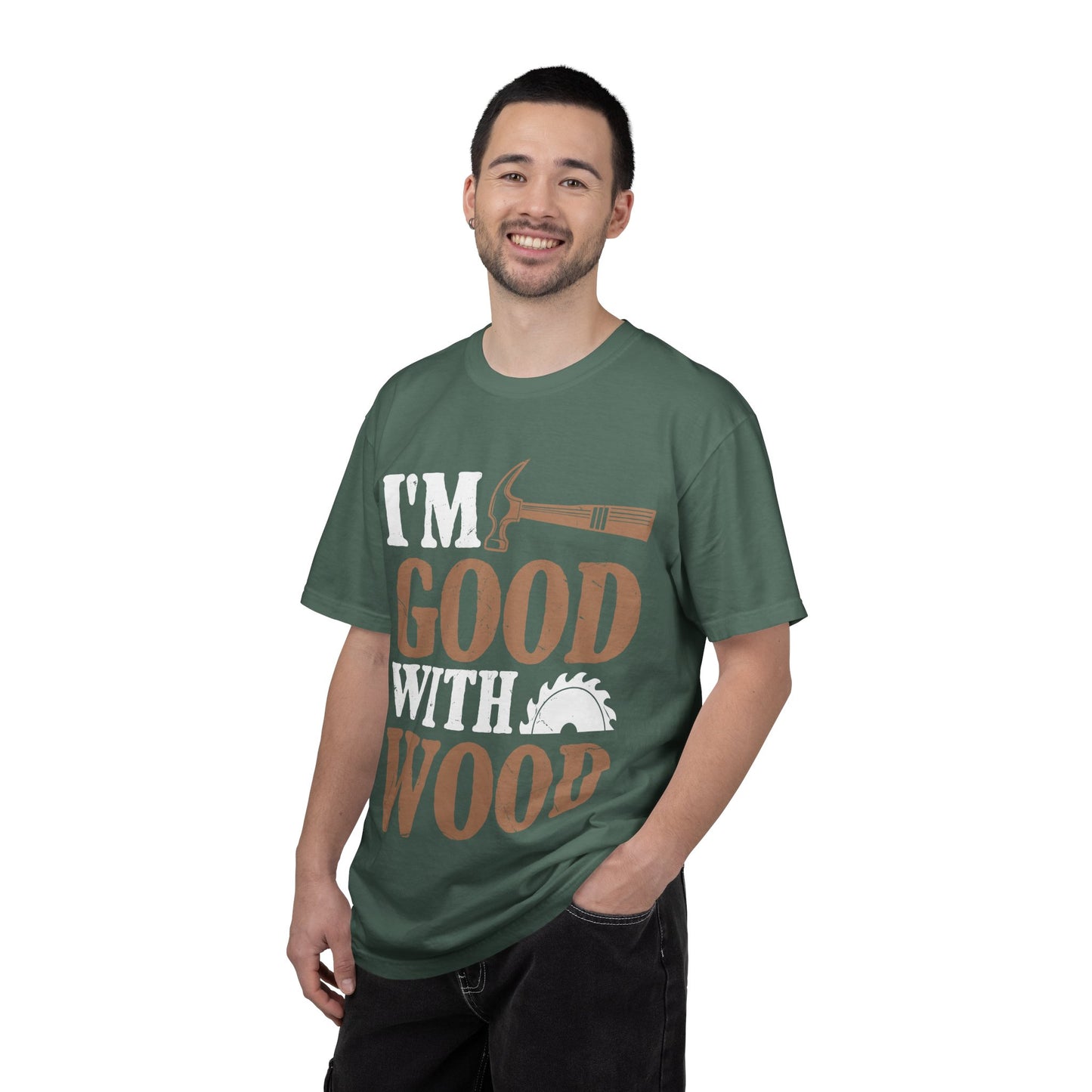 I'm Good With Wood T-Shirt — Funny Carpenter / Woodworker Tee