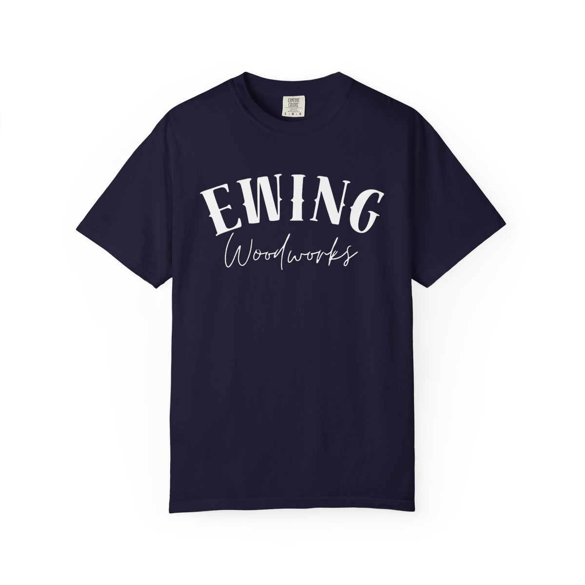 Ewing Woodworks Logo T-Shirt — Garment-Dyed Casual Tee