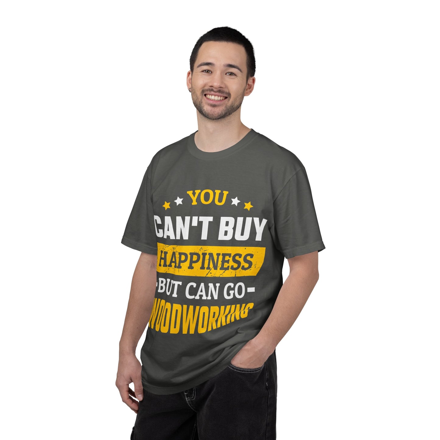 Woodworking T-Shirt - "You Can't Buy Happiness But Can Go Woodworking" Graphic Tee