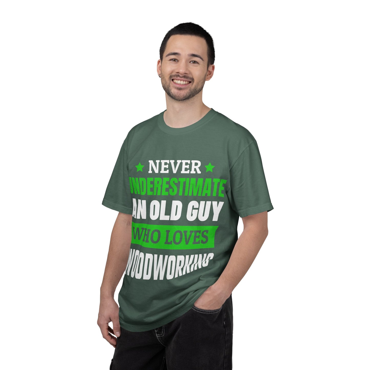 Never Underestimate An Old Guy Who Loves Woodworking T-Shirt