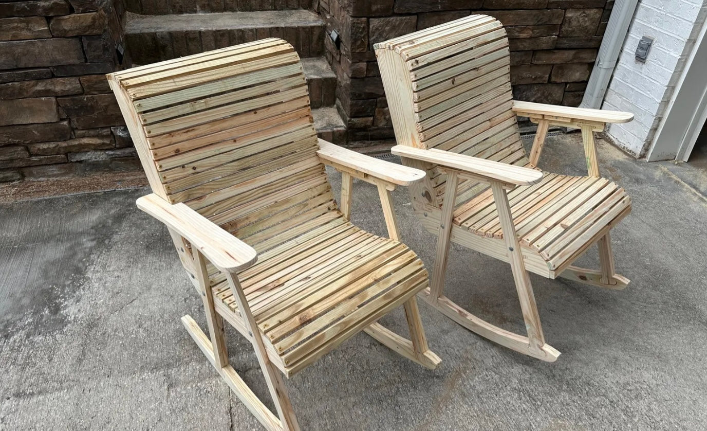 Fence Picket Rocking Chair CNC Plans – Carbide Create File | Digital Download for Woodworkers