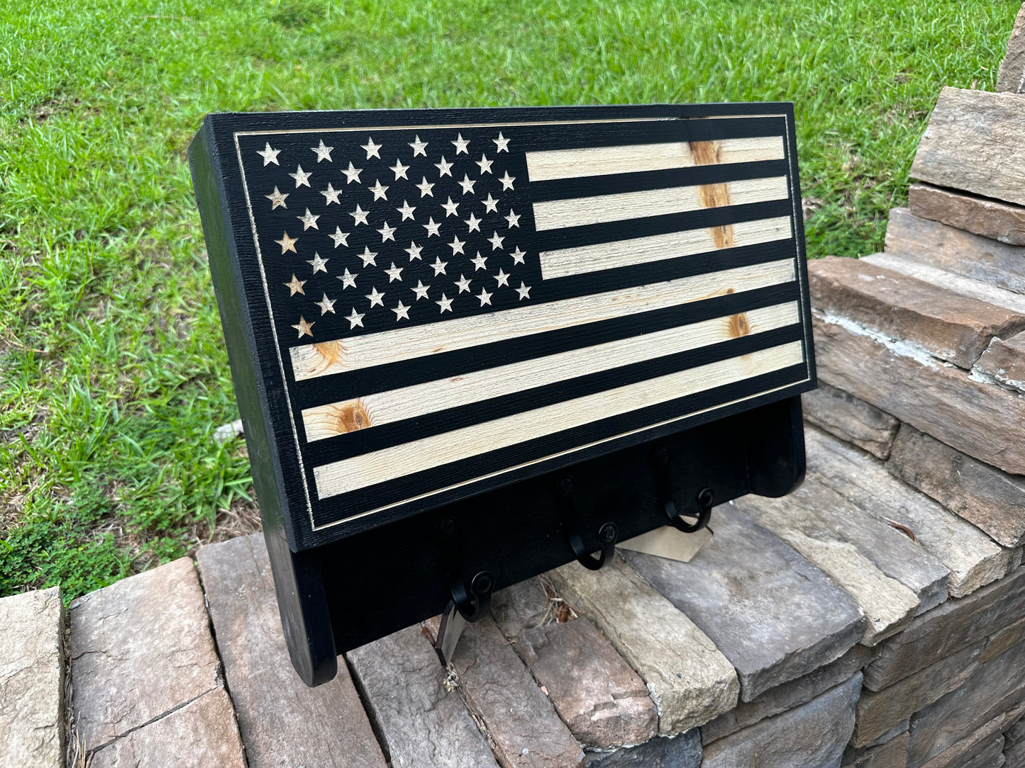 American Flag Handgun Concealment Case with Coat Hooks – Ready to Ship