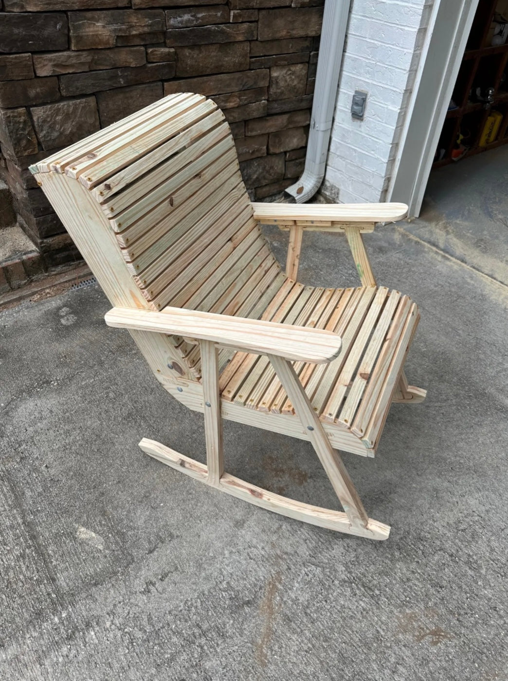 Fence Picket Rocking Chair CNC Plans – Carbide Create File | Digital Download for Woodworkers