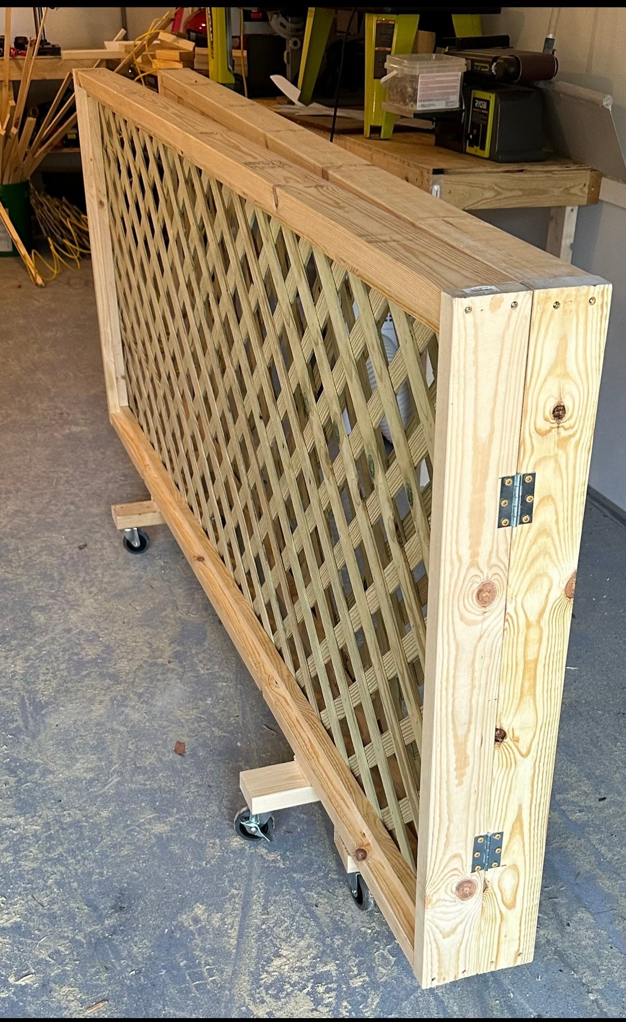 Rolling Garage Dog Fence – 16' Long – Made to Order