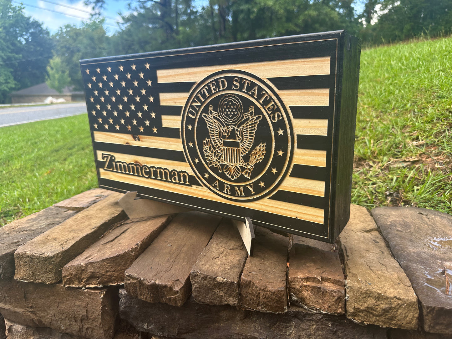 Custom American Flag Handgun Concealment Case – Made to Order